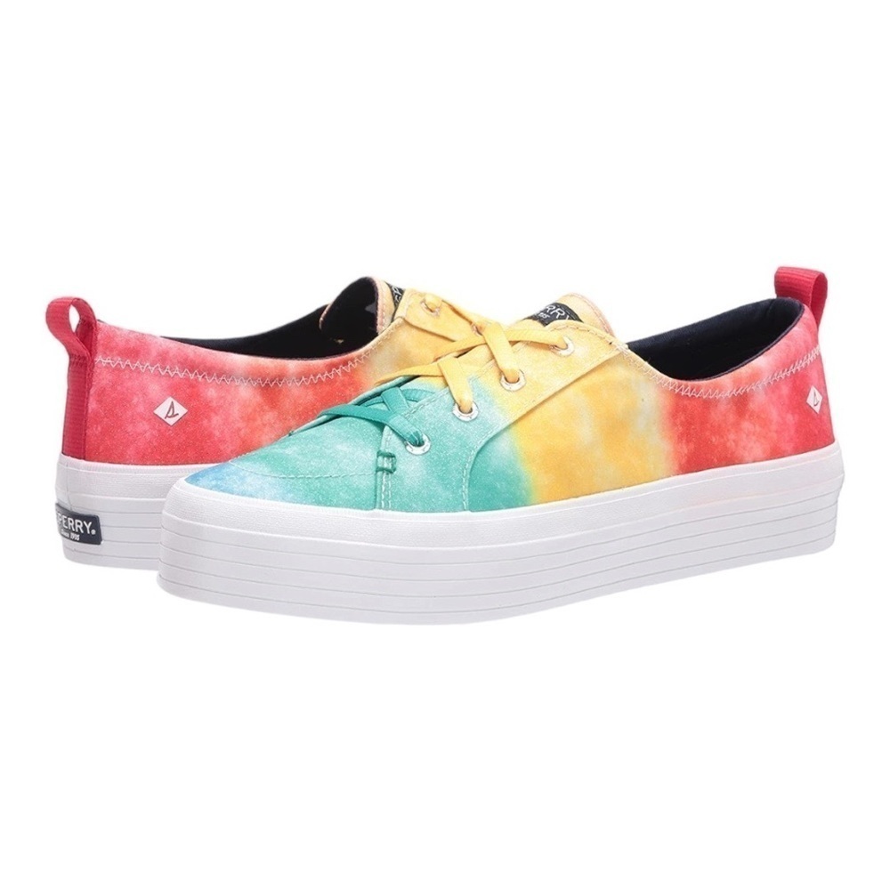 SPERRY WOMEN'S CREST VIBE PLATFORM SNOWCONE ICE CREAM MULTI CASUAL SHOES